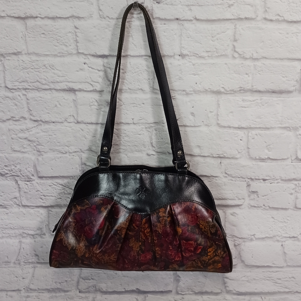 Patricia Nash Macellara oval leather satchel bag